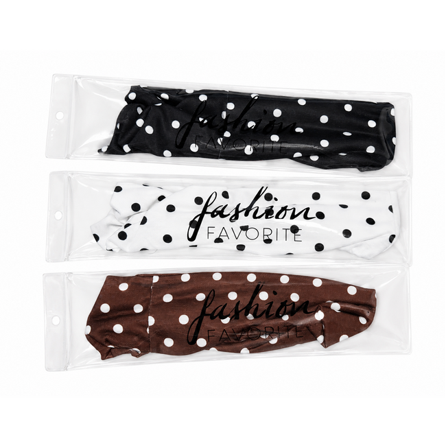 Haarband - Polkadot / Stippen Wit | Polyester