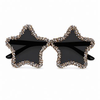 Fashion Favorite Festival Bril Ster - Glitter Zwart
