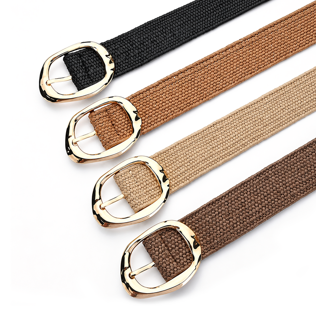 Rotan Buckle Riem - Bruin | Riemmaat 100 cm