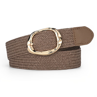 Fashion Favorite Rotan Buckle Riem - Bruin