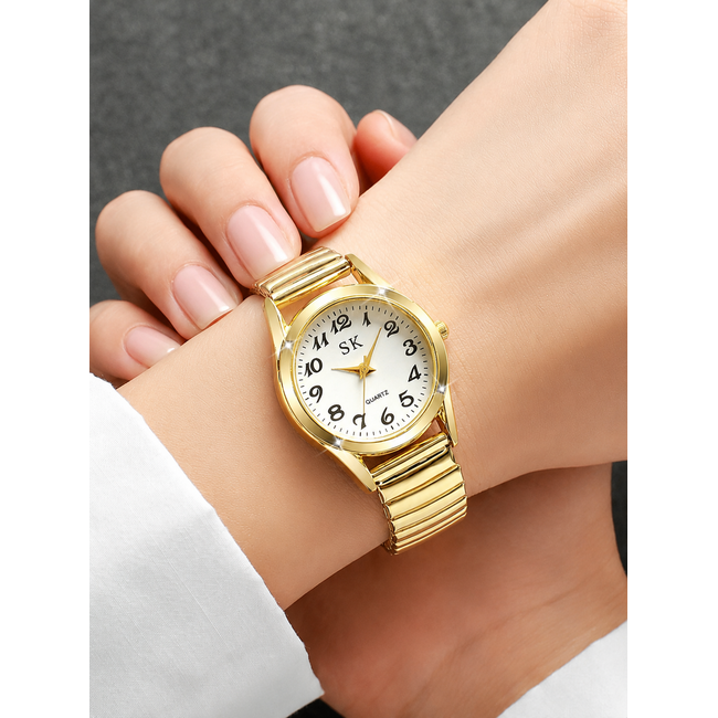Luna Gold Horloge | Goudkleurig | Elastische band