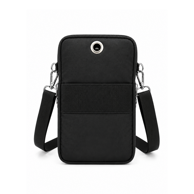 Smartphone Tasje - Oxford Zwart | Nylon/Polyester | 19 x 10 x 5 cm