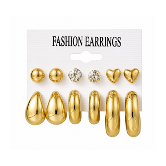 Fashion Favorite 6-delige Set Oorbellen - Milano Goudkleurig