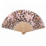 Festival Waaier - Leopard/Flower | 38 x 21 cm | Bamboe/Polyester