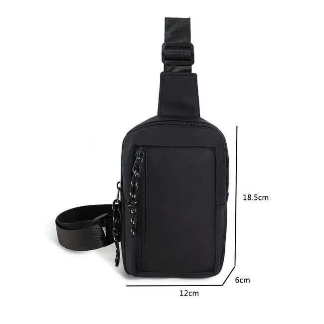 Urban Crossbody Tas - Grijs | Polyester | 18,5 x 12 x 6  cm - Copy