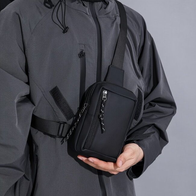 Urban Crossbody Tas - Grijs | Polyester | 18,5 x 12 x 6  cm - Copy