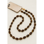 Telefoonkoord / Tashengsel - Kralen Beige | Lengte 120 cm Acryl/Bijoux