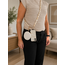 Telefoonkoord / Tashengsel - Kralen Beige | Lengte 120 cm Acryl/Bijoux