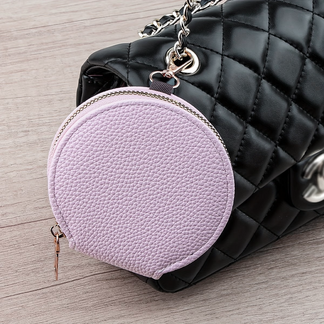 Bag Charm Accessoiretasje - Taupe | Kunstleder | 10 x 10 x 2,5 cm