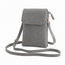 Telefoon Tasje - Grijs  | Suede / Leder | 20 x 13 x 3,5 cm