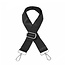 Bag Strap / Tas Riem Effen - Zwart/Zilver | 130 x 3,8 cm