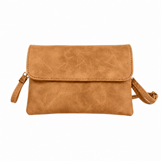 Fashion Favorite Suede Schoudertas - Bruin