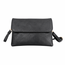 Schoudertas - Zwart | Suede / Leder | 20 x 15 x 3,5 cm