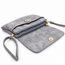 Schoudertas - Grijs | Suede / Leder | 20 x 15 x 3,5 cm