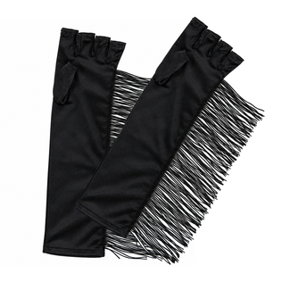 Fashion Favorite Fringe / Franje Handschoenen - Zwart