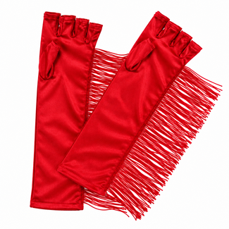 Fashion Favorite Fringe / Franje Handschoenen - Rood