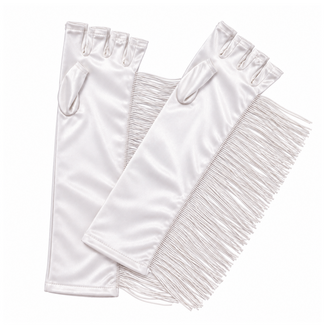 Fashion Favorite Fringe / Franje Handschoenen - Ivoor