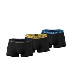 Hugo Boss TRUNK BOXER BLACK/YELLOW