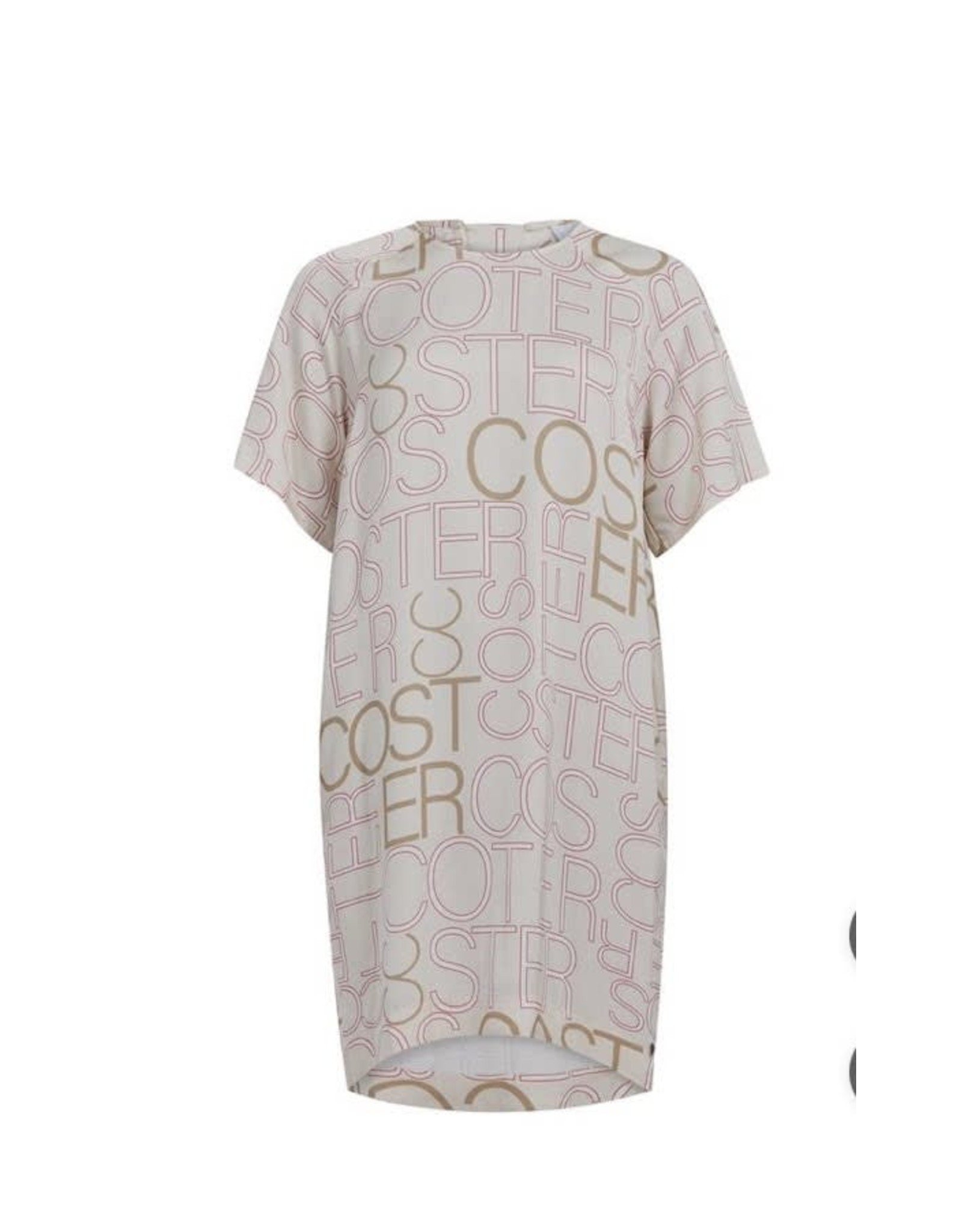 coster copenhagen SHORT SLEEVE DRESS IN LOGO PRINT