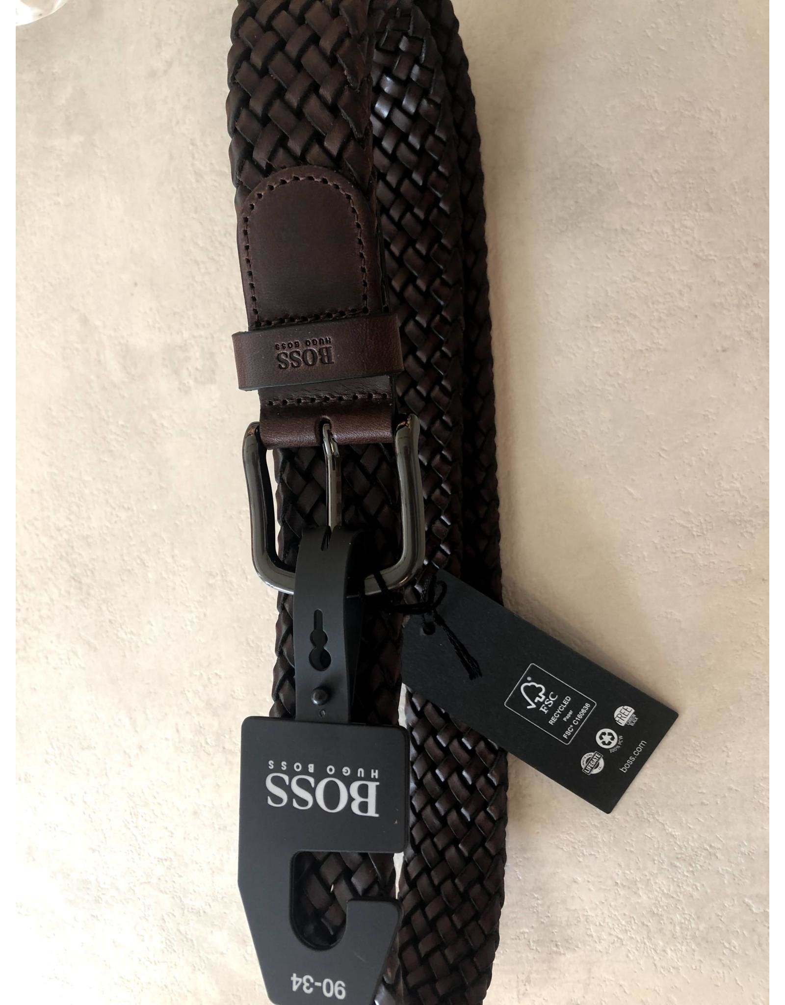 Hugo Boss SASH 50430043 CASUAL BELTS DARK BROWN