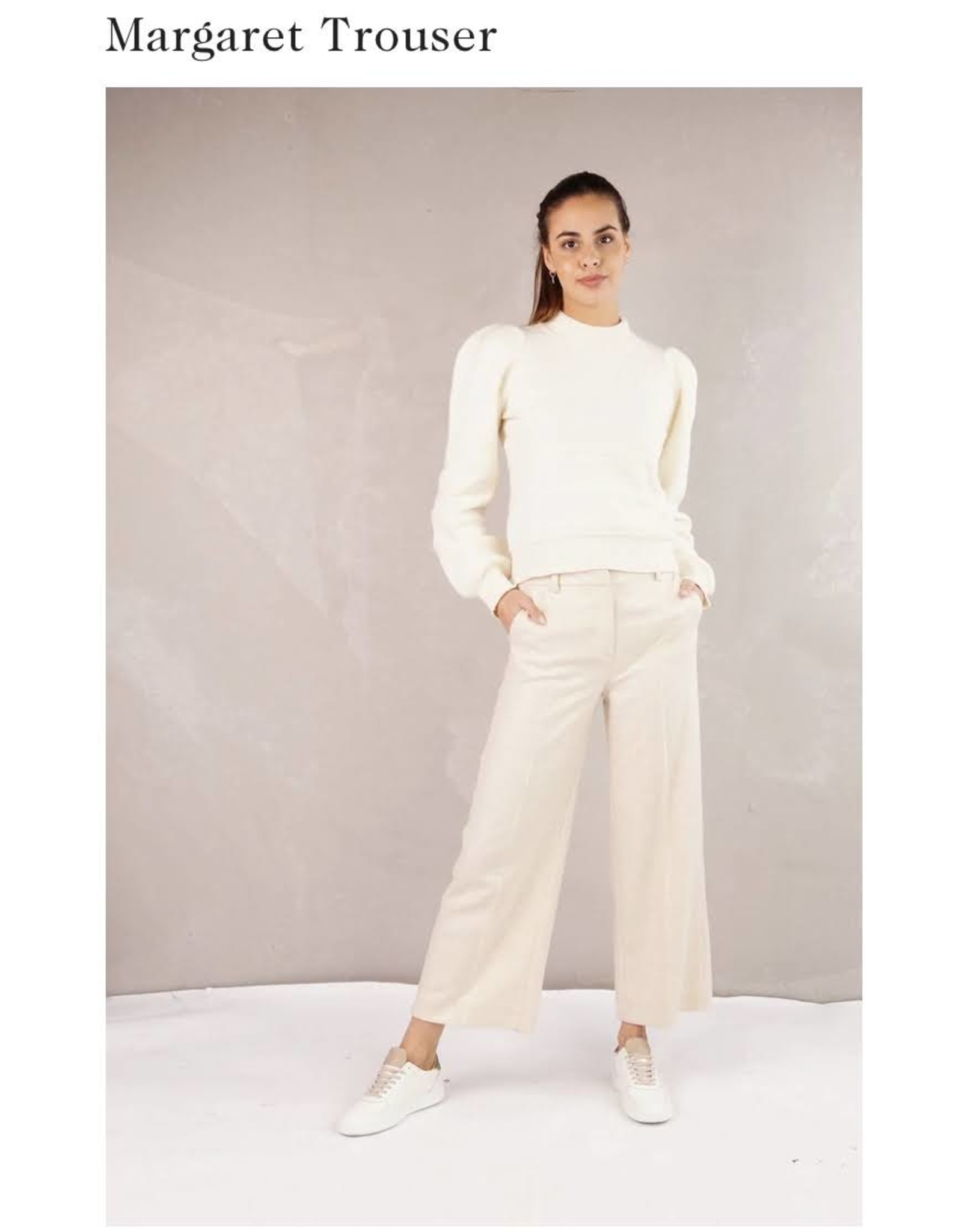 MARCH23 MARGARET TROUSERS VISCOSE/WOOL IVORY