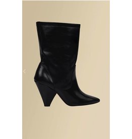 MARCH23 JOJO JOANNE HALF LONG BOOT BLACK LEATHER