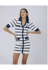 SILVIAN HEACH DRESS WHITE-OCEAN MOONLIT