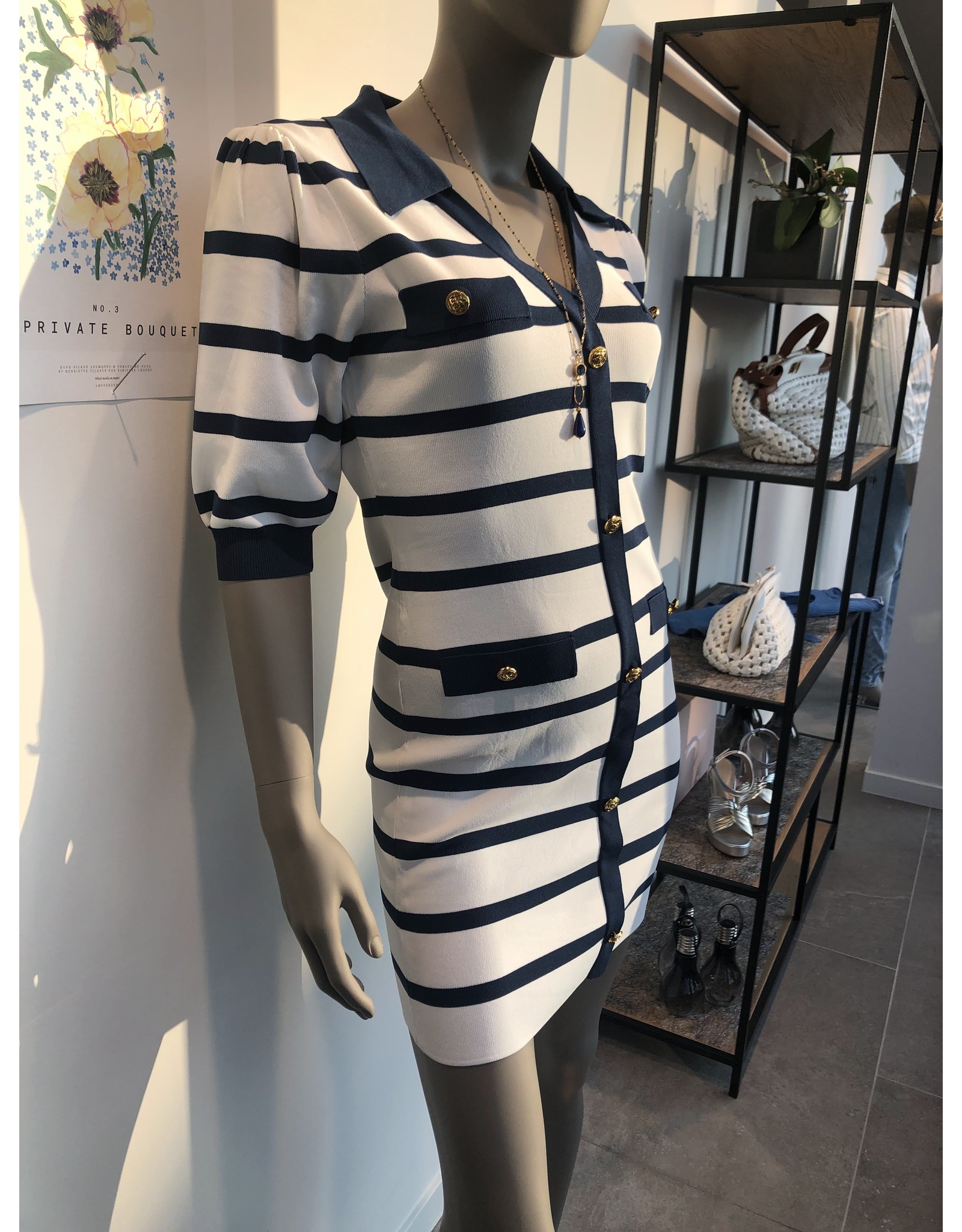 SILVIAN HEACH DRESS WHITE-OCEAN MOONLIT