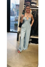 GAELLE GBDP17161 MAXI TUTA IN DENIM CON TIRAZIP LOGATO BLUCHIARO