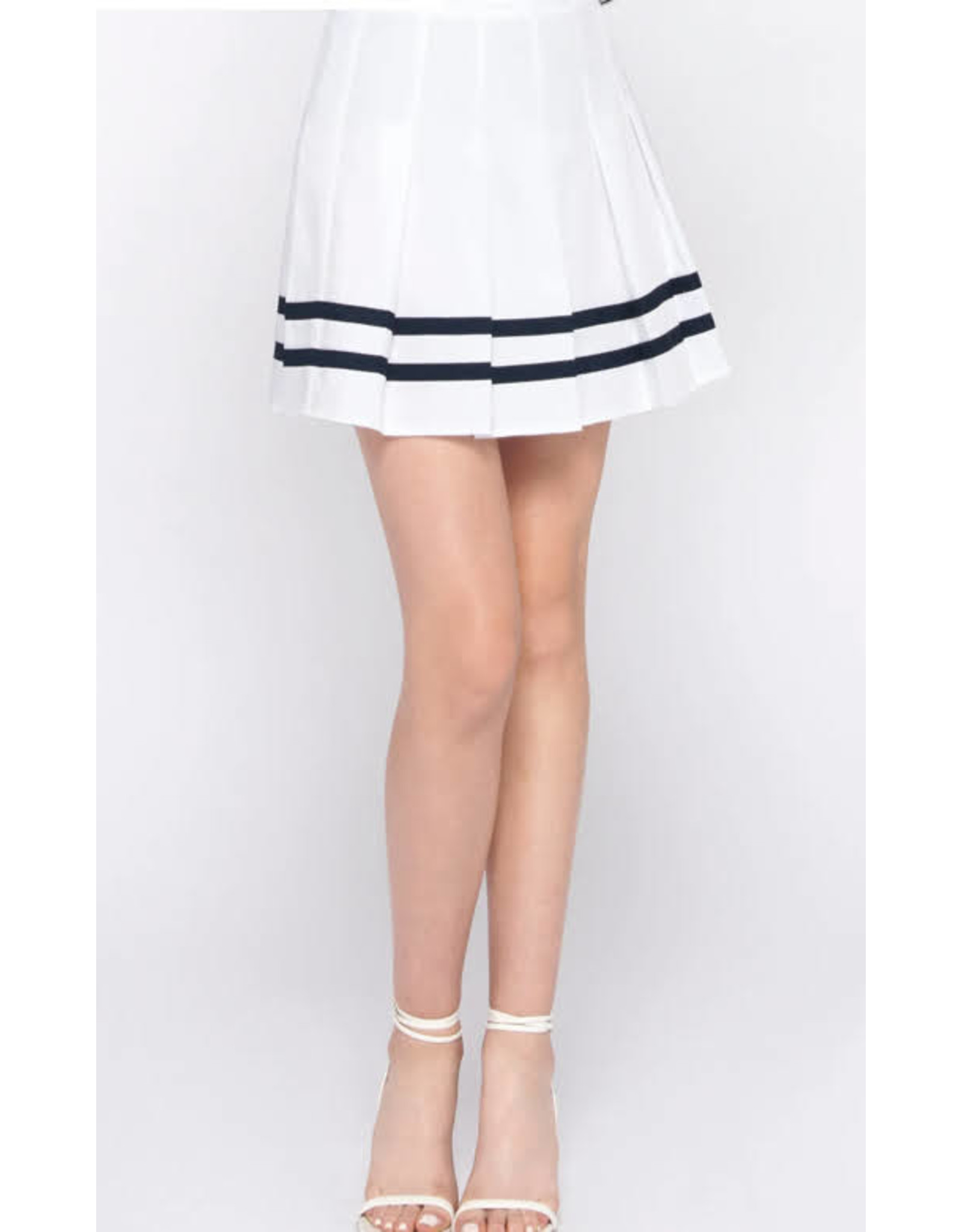 SILVIAN HEACH CVP23073GO SM WHITE/BLUE SKIRT