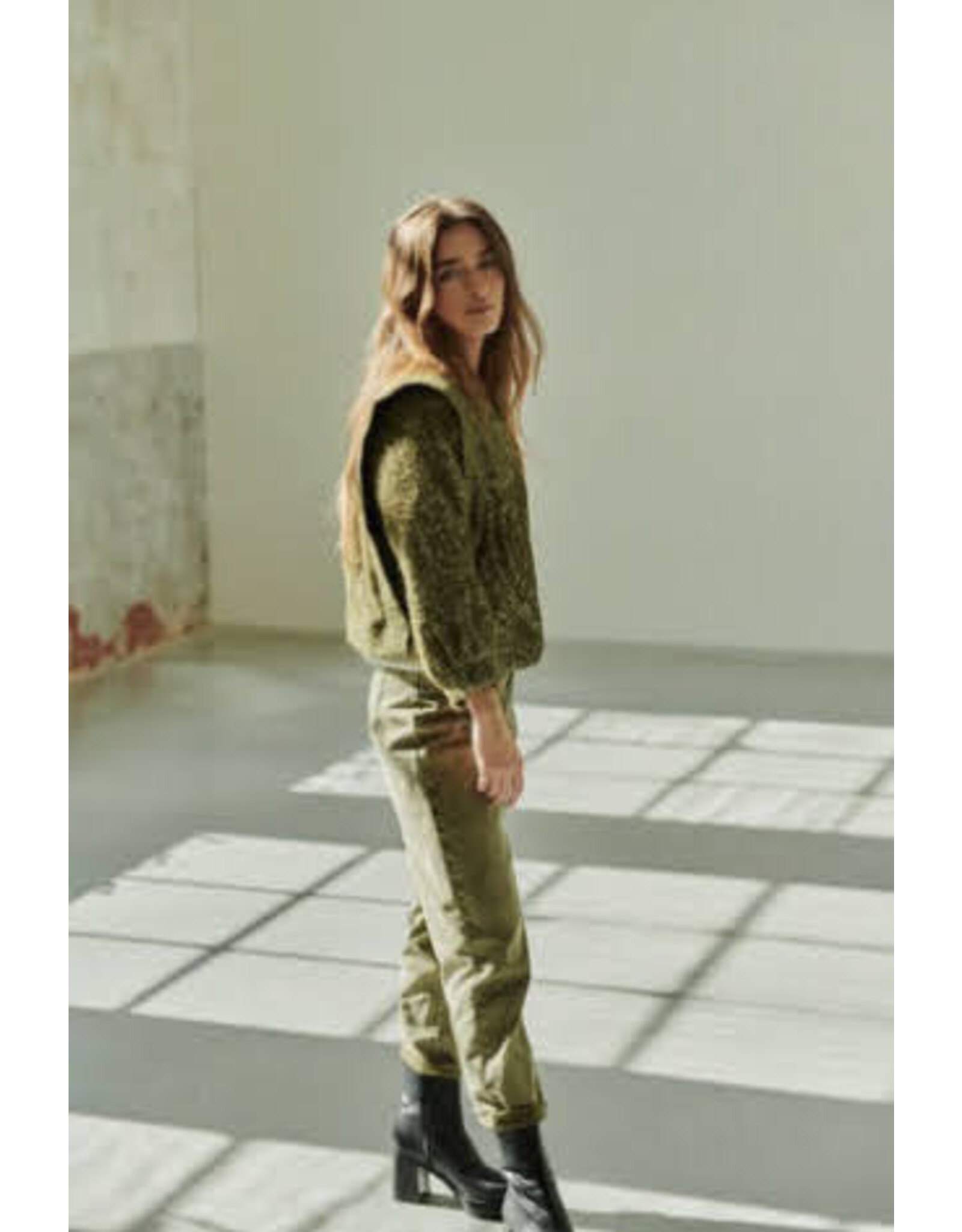 JUST EVE W ROVER TROUSERS OLIVE