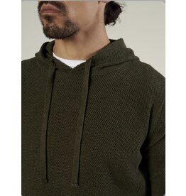 MOS MOSH 501960 BOWEN HOOD KNIT FOREST GREEN