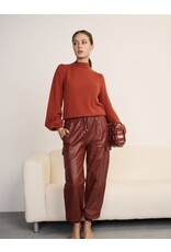 MARCH23 MAURO TROUSERS LEATHER BRICK