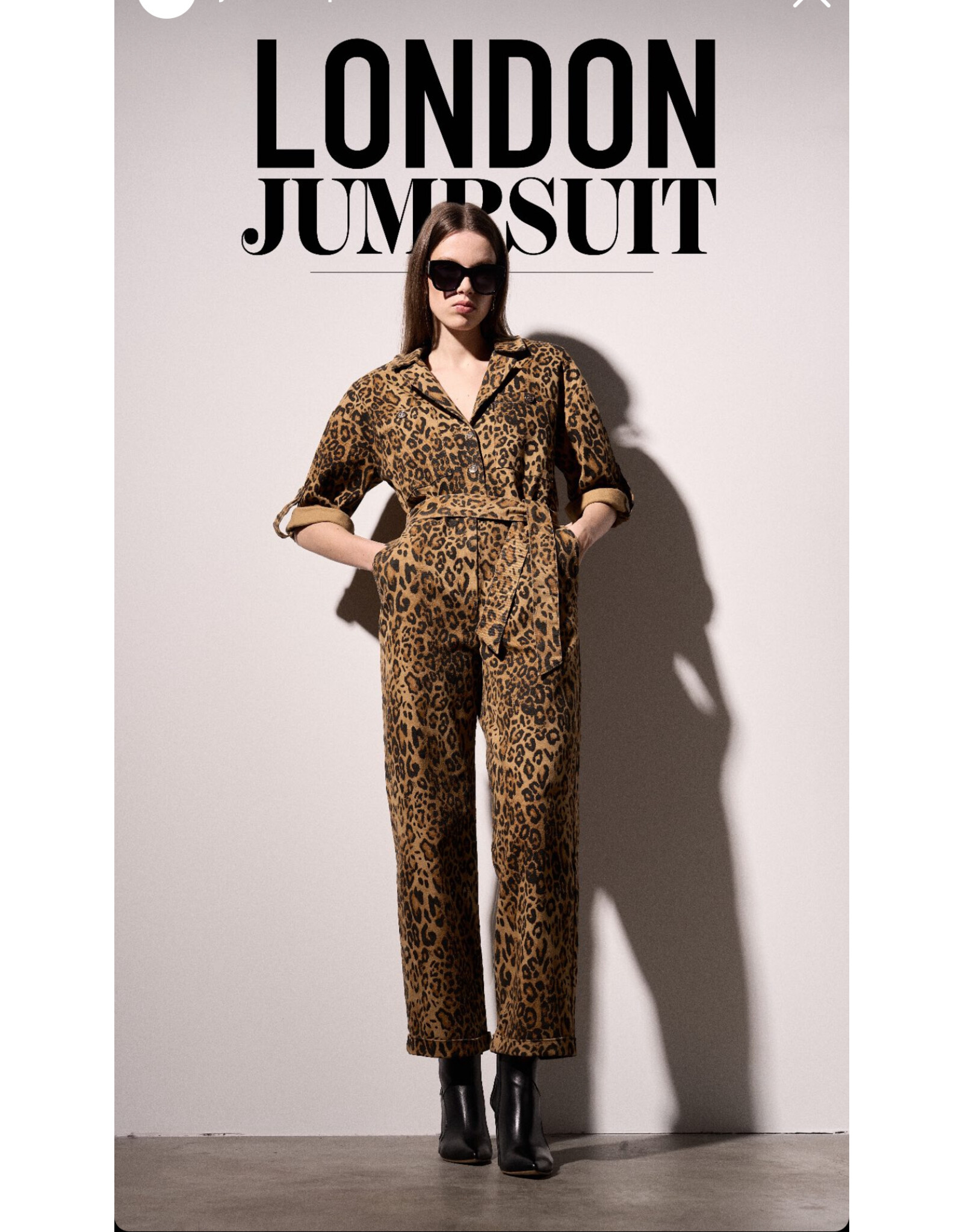 JANICE JUMPSUIT DAMES LONDON LEOPARD PRINT