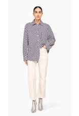 JANICE KYGO BLUE STRIPE BLOUSE