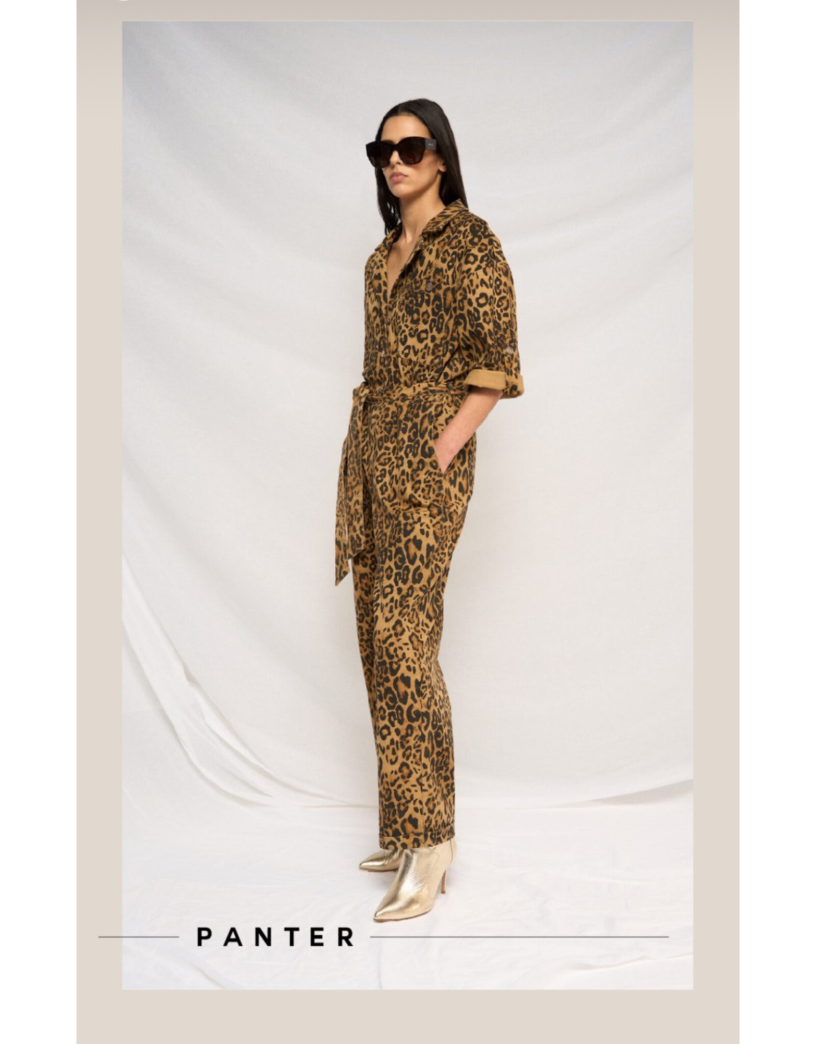 JANICE JUMPSUIT DAMES LONDON LEOPARD PRINT