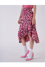 SILVIAN HEACH GPP24107GO LEOPARD PINK MIDI SKIRT