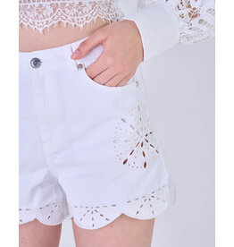 SILVIAN HEACH GPP24284SH DENIM WHITE SHORTS