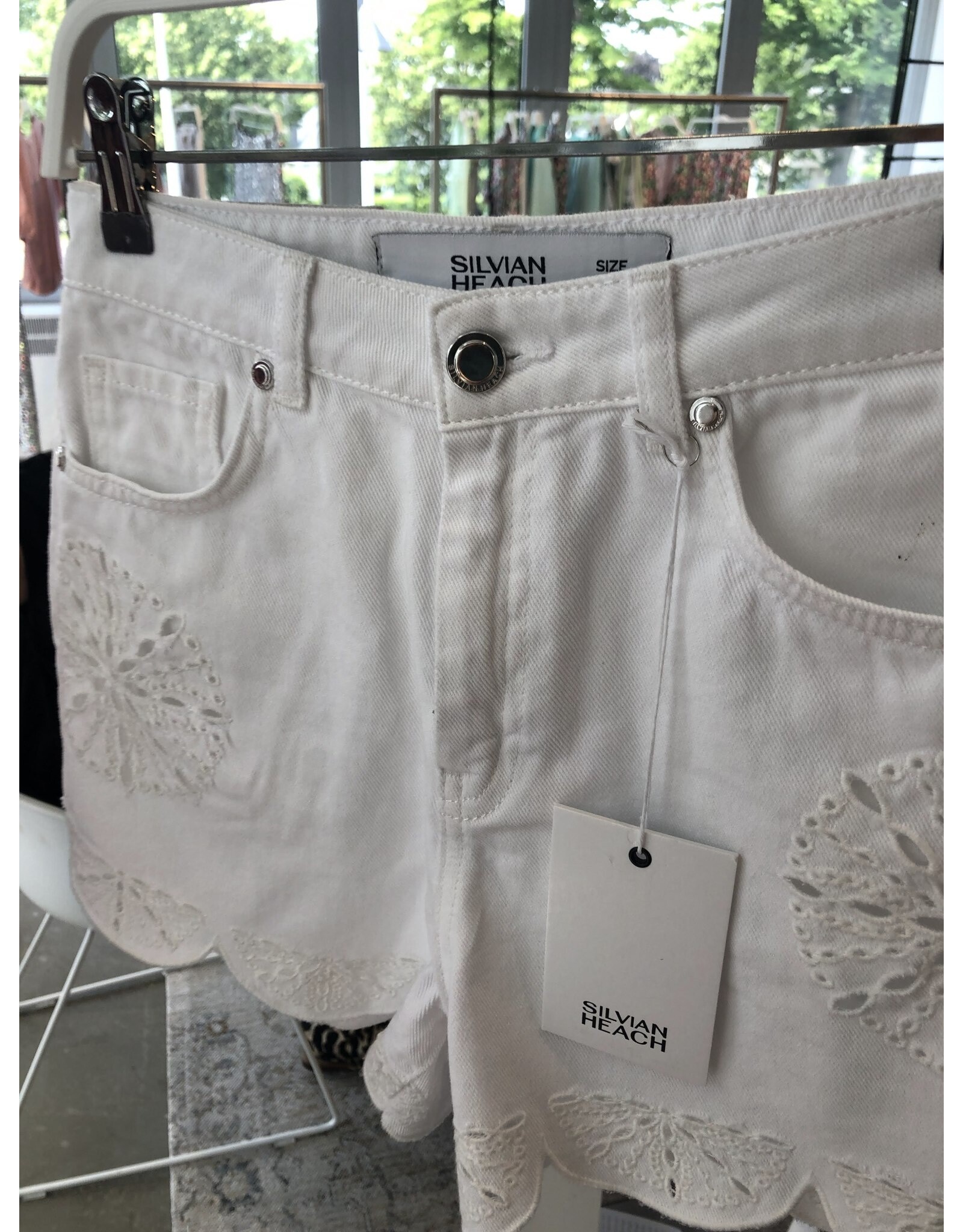 SILVIAN HEACH GPP24284SH DENIM WHITE SHORTS