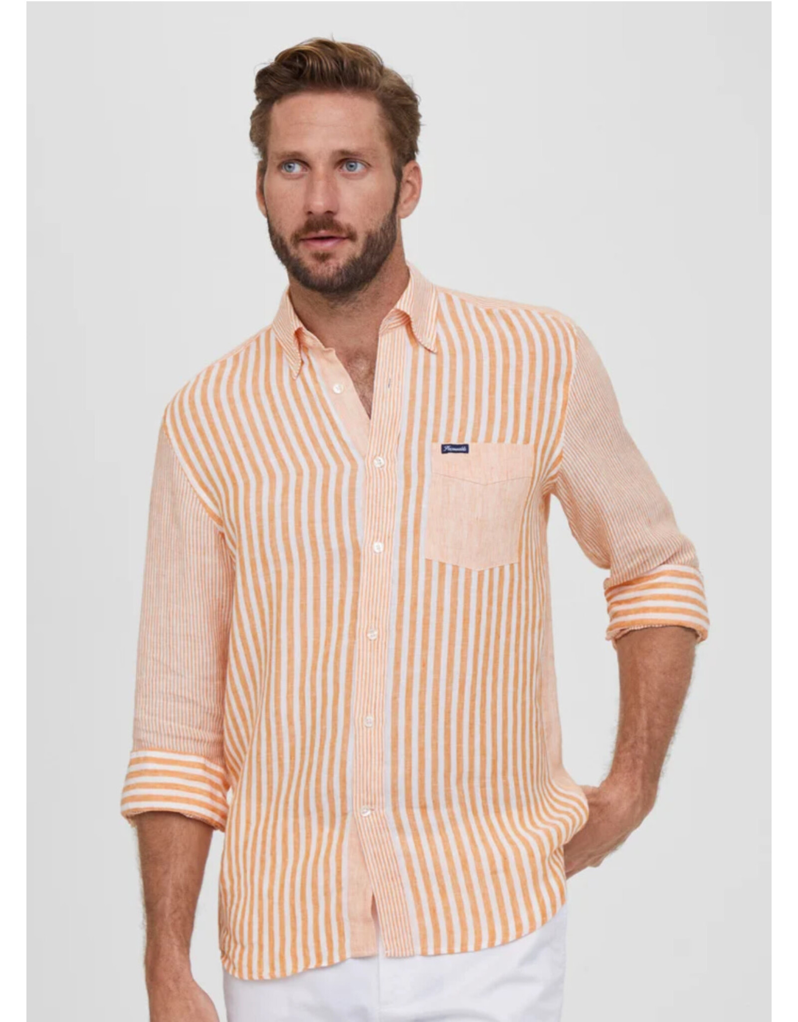 Faconnable FM310768 SPECIAL SHIRT ORANGE/WHITE