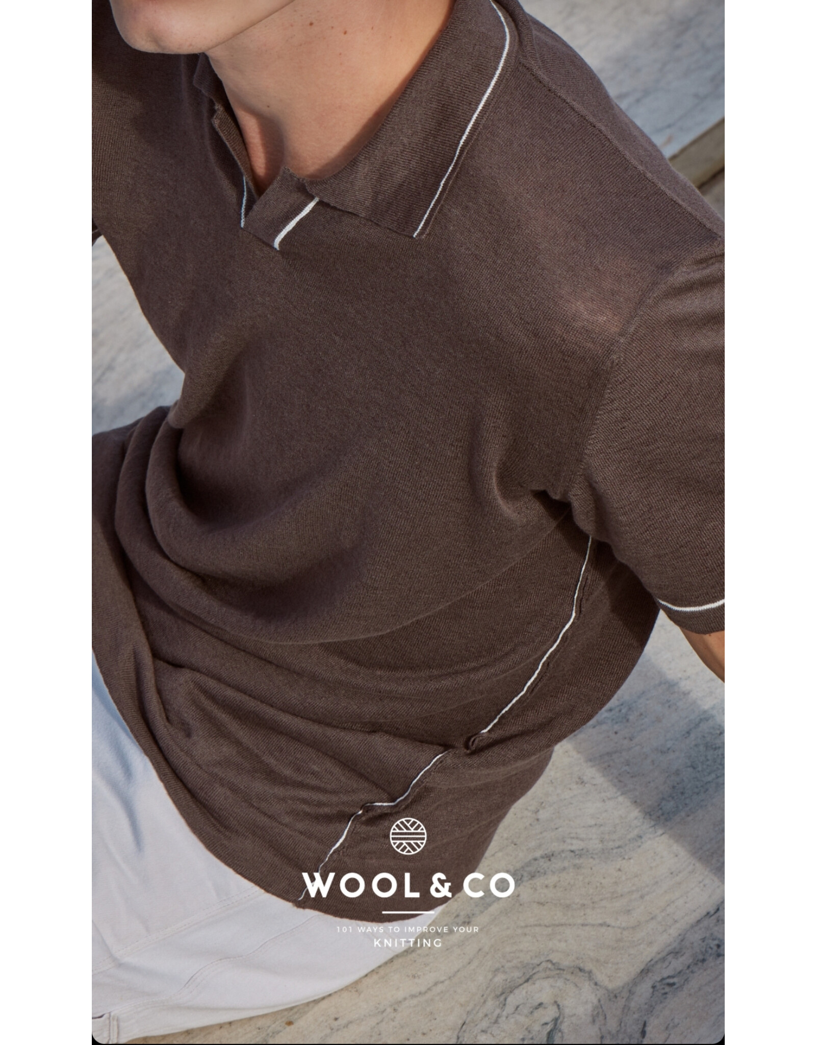 Wool&Co POLO M/CORTA MICRORIGA LINO/COTON