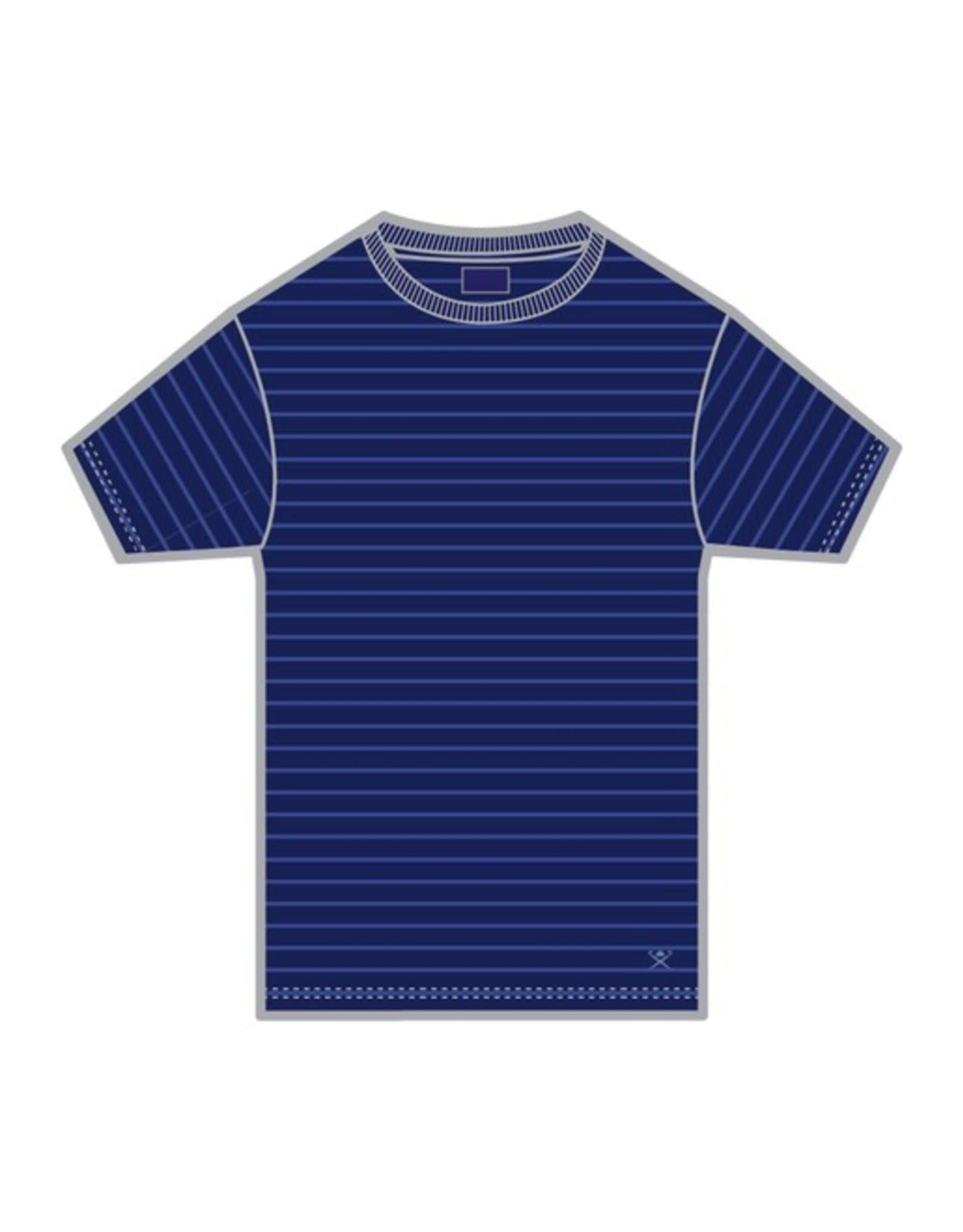 Hackett LINEN STRIPE TEE HM500806 NAVY