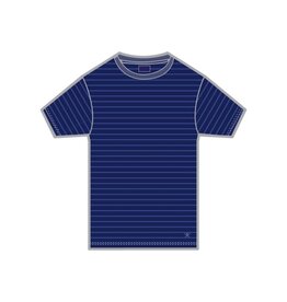 Hackett LINEN STRIPE TEE HM500806 NAVY