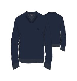 Hackett COTTON SILK V NECK HM703083 NAVY