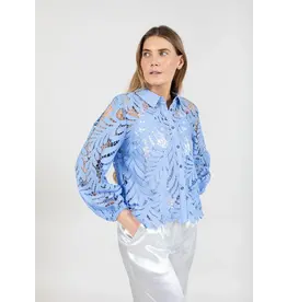 coster copenhagen 242-1250 LACE SHIRT BRIGHT DKY BLUE