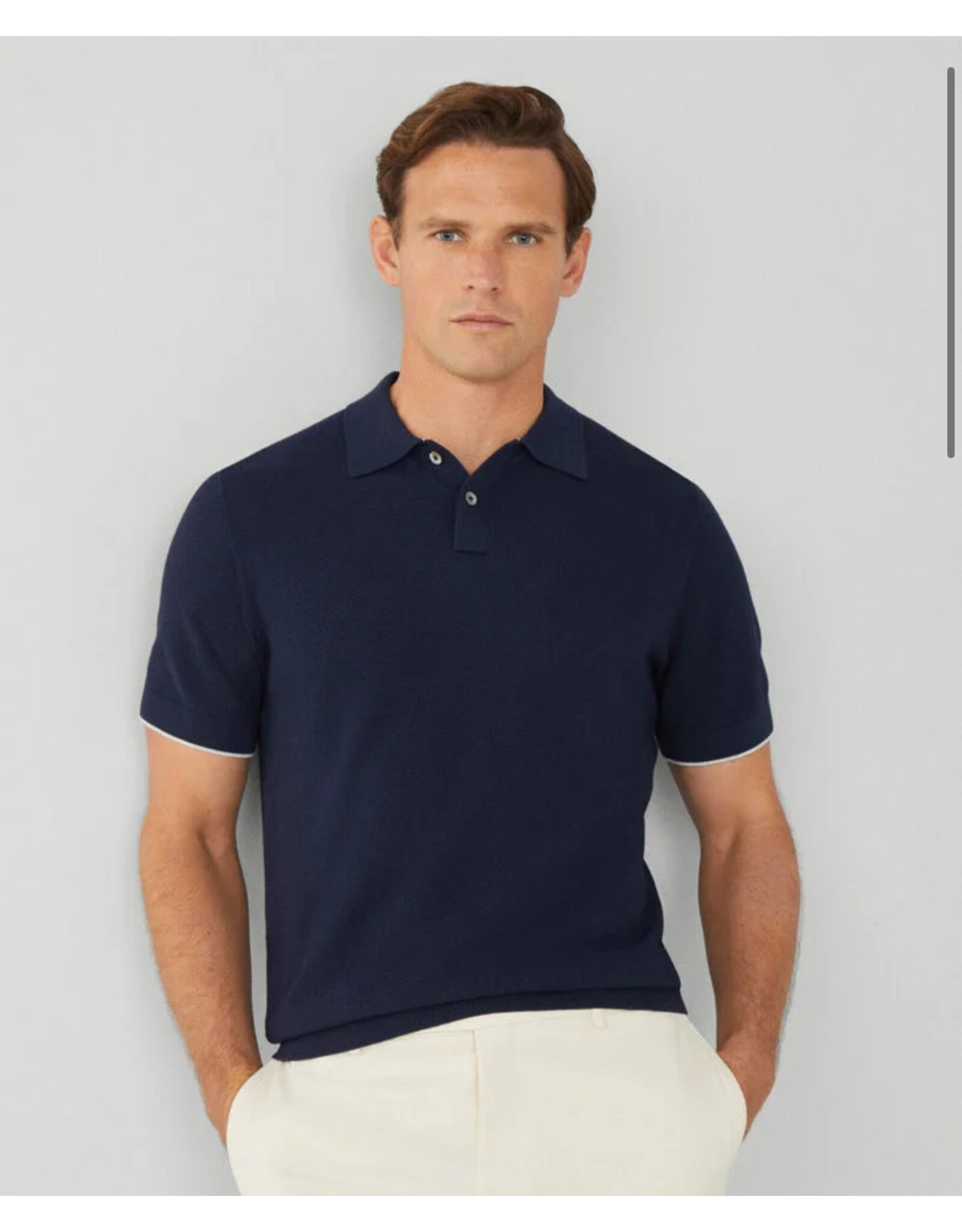 Hackett SS DIAGONAL ST POLO HM703147 NAVY