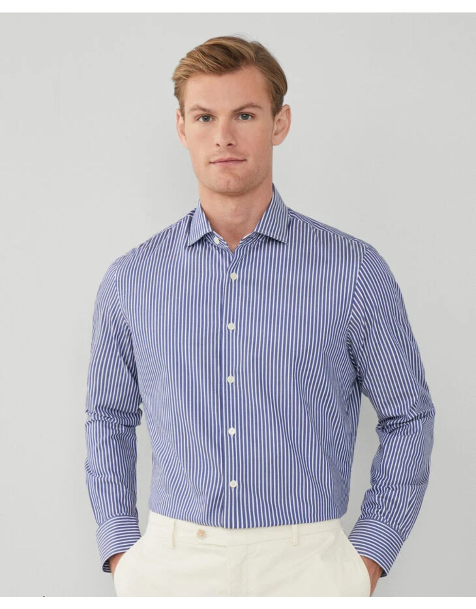 Hackett POPLIN CLASS STRIPE HM309867 BLUE