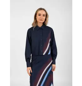 coster copenhagen 244-1118 BOXY SHIRT WITH RAY PRINT