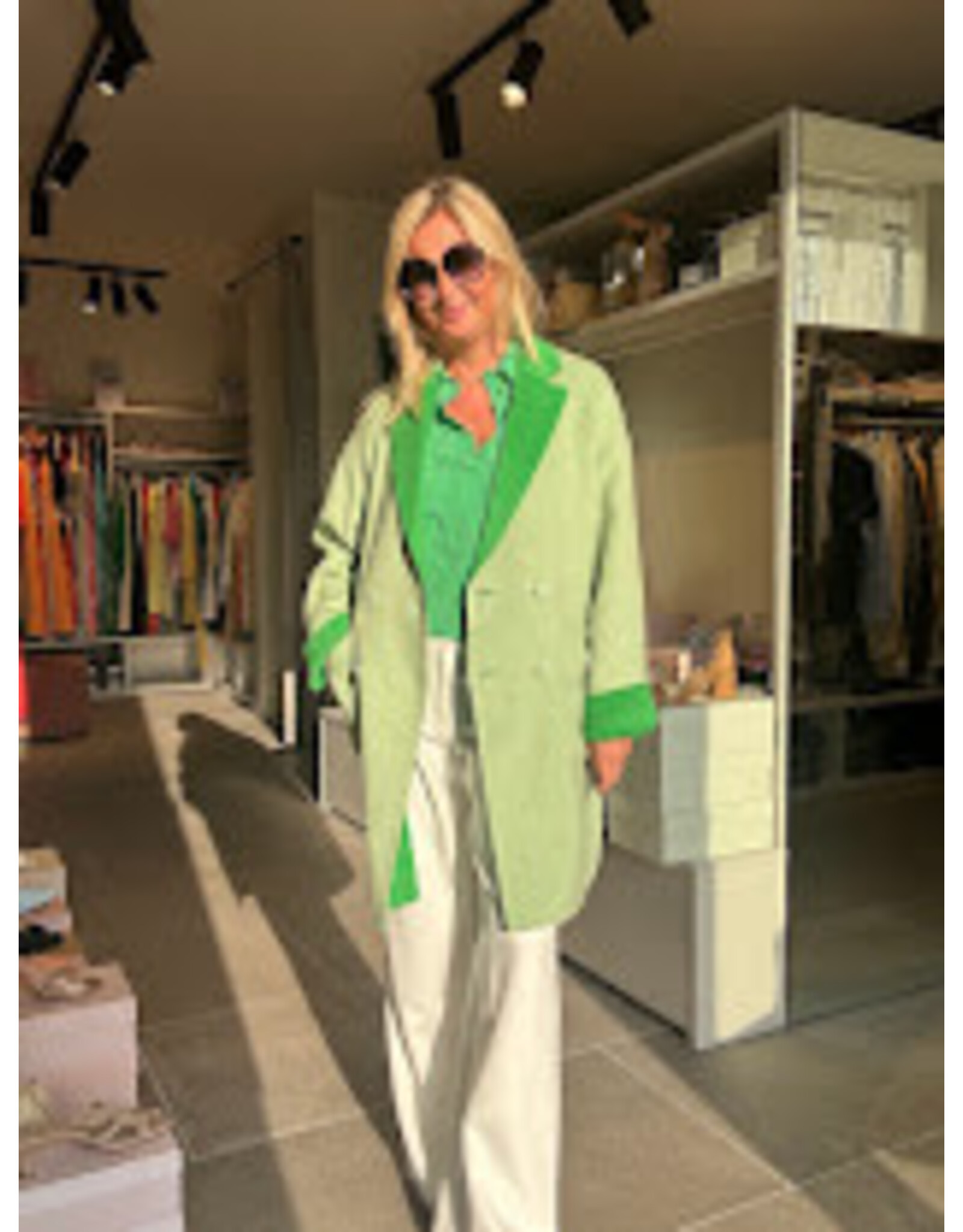 CARACTERE 0277A0 0613 CAPPOTTO LUNGO DOUBLE VERDE