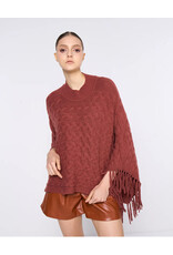 SILVIAN HEACH GPA24321 PONCHO BROWN BRANDY